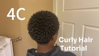 How To Get Curls With 4C Hair Tutorial [upl. by Aicitel]