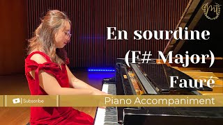 Fauré En sourdine in F PIANO ACCOMPANIMENT [upl. by Alimrahs184]