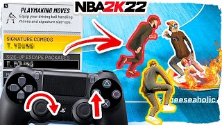 BEST DRIBBLE MOVES  COMBOS REVEALED • ULTIMATE DRIBBLE CHEESE TUTORIAL HANDCAM NBA2K22 [upl. by Nosreg]