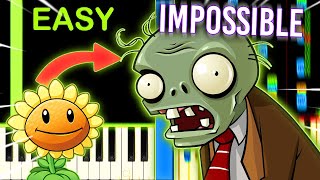 PLANTS VS ZOMBIES THEME from TOO EASY to IMPOSSIBLE [upl. by Yknip968]