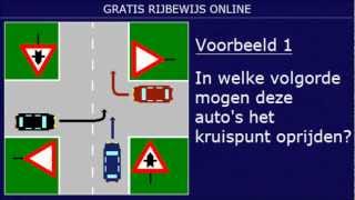 EXAMEN RIJBEWIJS B VRAGEN VOORRANG VOORRANGSREGELS 1 [upl. by Range]