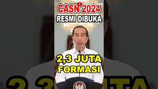 CASN 2024 RESMI DIBUKA  PEMERINTAH SIAPKAN 23 JUTA FORMASI shorts [upl. by Colvert]