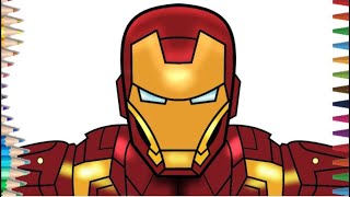 Iron man zeichnen und ausmalen  Ironman zeichnen  IronMan ausmalen [upl. by Benildas]