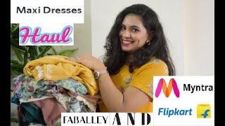 Maxi Dress Haul ANDFABAlleyLong Dress FlipkartMyntra Shopping Dress Haul 2020 You tuber Sabita [upl. by Primaveria497]