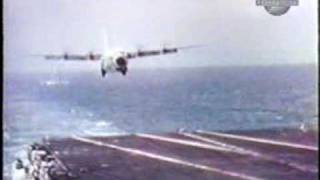 USS Forrestal C130 Hercules Carrier Landing Trials [upl. by Ednargel]