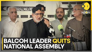 BNPM Chief Sardar Akhtar Mengal resigns over Balochistan situation  WION [upl. by Haimrej162]