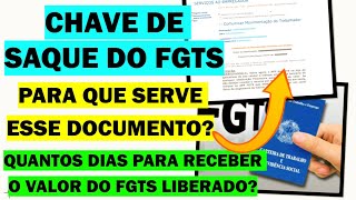 FGTS LIBERADO PELA CHAVE DE SAQUE  PARA QUE SERVE ESSE DOCUMENTO DE MOVIMENTAÇÃO DO TRABALHADOR [upl. by Eardnaed398]