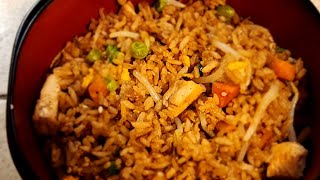 Blackstone chicken fried rice Its like having a hibachi grill at home [upl. by Nahgeem]