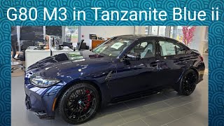 🔥BMW G80 M3 IN GORGEOUS TANZANITE BLUE ii walkaround [upl. by Nabe]