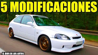 5 MODIFICACIONES PARA HONDA CIVIC 19922000 [upl. by Adnoloy]