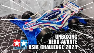 Unboxing Aero Avante Tamiya Mini 4WD Asia Challenge 2024 Special AR Chassis [upl. by Ylram]