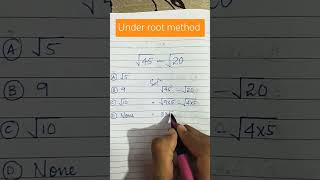 Under root method mathamatics viralshort mathematics viralvideo education [upl. by Elpmid]