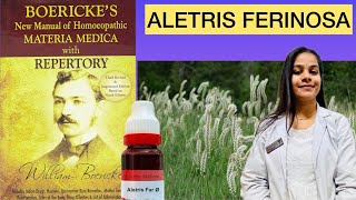 Aletris ferinosa homeopathic mother tincture in Hindi [upl. by Gyasi538]