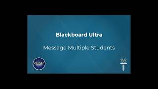 Blackboard Ultra for Faculty  Message Multiple Students [upl. by Connie]