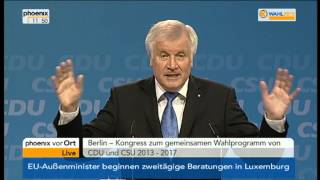 Horst Seehofer zur Vorstellung des gemeinsamen Wahlprogramms  Vor Ort vom 24062013 [upl. by Ok]