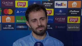 BERNARDO SILVA PÓS JOGO  SPORTING CP 4 vs 1 manchester city [upl. by Shela]