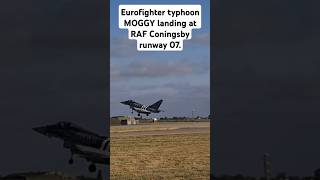 Moggy is coming into land at RAF Coningsby runway 07 aviation eurofightertyphoon raf [upl. by Atnahc]