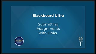 Blackboard Ultra for Students  Submitting Assignments with Hyperlink [upl. by Eerej]