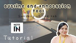 NOTEIN How to use Outline and Annotation tool 💌Samsung s6 lite [upl. by Andromache227]