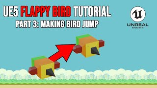 Making the Flappy Bird JUMP  Flappy Bird Unreal Engine 5 Tutorial Part 3 [upl. by Llewej]