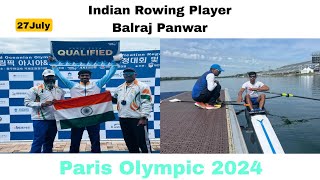 Indian Rowing Player Balraj Panwar Paris Olympic 2024  Rowing Event 27July parisolympics2024 [upl. by Hadias538]