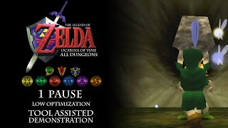 Ocarina of Time All Dungeons in 1 Pause by Mubbsy LOTADCommentated [upl. by Tychon]