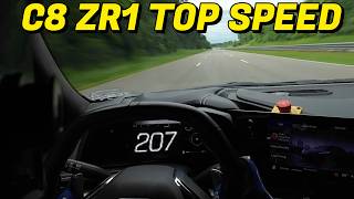 C8 ZR1 TOP SPEED RUN 207mph Corvette Test Driver POV [upl. by Eelatsyrc]