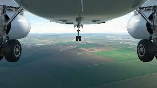 Landing at Mariupol  Airbus A320 Gear CAM [upl. by Notsirhc]