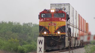 4 KCS Trains Around Laredo TX [upl. by Amato106]