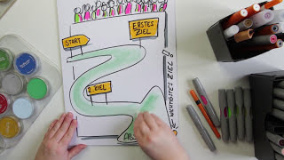 Flipchart gestalten  Struktur Planung Weg mit Wegweiser [upl. by Howzell989]