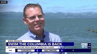 From KOIN 6 Columbia Memorial Hospital ER Doctor Headlines Swim Across the Columbia River [upl. by Kciwdahc]