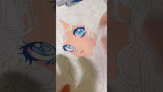 Đang tô mà nó lem tầy quầy vanphongpham painting anime art acrylicmarker [upl. by Errehs]