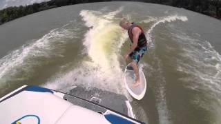 Wakesurfing in Ohio behind a 2014 Axis A20 [upl. by Ehudd836]