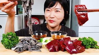 소 생간 천엽 리얼사운드 먹방 ASMR RAW LIVER OMASUM MUKBANG EATING SOUNDS NO TALKING  NAJIN [upl. by Elysha]