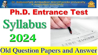 Dr Babasaheb Ambedkar Marathwada University BAMU Syllabus and old question papers and Answer [upl. by Rhianna]