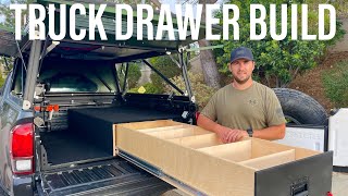 DIY Truck Bed Drawer System For Overland Tacoma With GFC Camper [upl. by Silirama510]