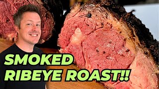 Perfectly Smoked RIBEYE ROAST  Pellet Grill Boneless Prime Rib Roast [upl. by Yorztif525]