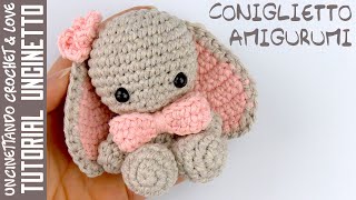 Coniglietto Amigurumi  Tutorial Uncinetto sottotitoli in inglese e spagnolo [upl. by Starkey859]