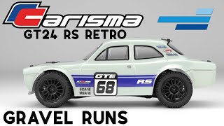 Carisma GT24 RS Retro 124 Scale 4WD Brushless RTR Rally Car Gravel Runs  Motion RC [upl. by Chute]