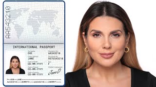 How to do your makeup for a passport photo you wont hate for 10 years  ALI ANDREEA [upl. by Ardna]