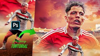 Photoshop Tutorial step by step Sport Graphic From Scratch to finish [upl. by Aynod942]