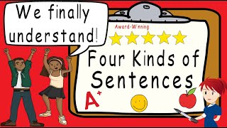 Four Kinds of Sentences  Award Winning Teaching Video  Four Types of Sentences  Complete Sentence [upl. by Stine]