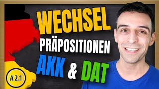 Wechselpräpositionen Dativ und Akkusativ  German TwoWay Prepositions [upl. by Ennahteb]