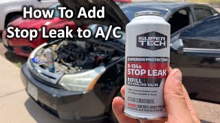 How To Add R134A Stop Leak into Car Air Conditioner  The DIY Guide  Ep 169 [upl. by Ysnil]