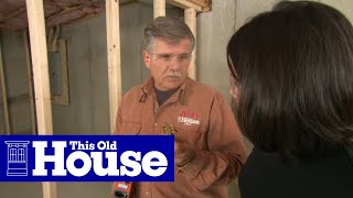 How to Frame Walls for a Basement Room  This Old House [upl. by Retse]