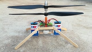 Single Axle Dual Propeller Helicopter  Homemade Helicopter [upl. by Dnalyaw]