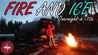 A Chilly Night Truck Camping in The Canadian Rockies Fire amp Ice Edition 🇨🇦🥶 [upl. by Sansbury]