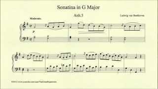 Beethoven Sonatina in G major Anh 5 Moderato [upl. by Socin]