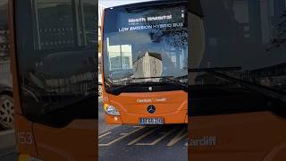 Cardiff Bus Mercedes Citaro O295H on route 1 153 shorts [upl. by Ettegdirb]