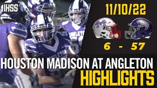 Houston Madison at Angleton  2022 Week 12 Football Highlights [upl. by Everson642]